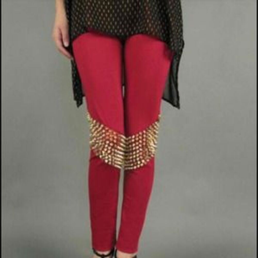 spiked motorcycle leggings Small or‎ Medium